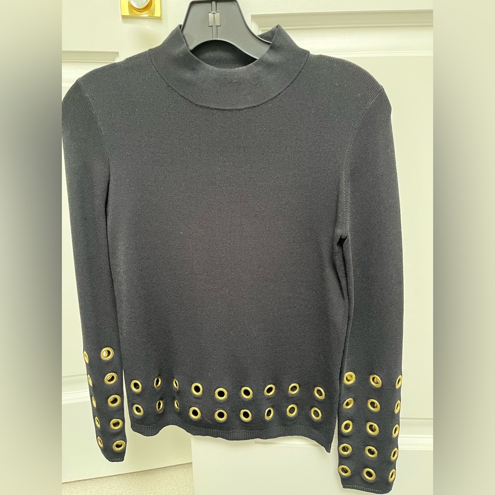 Never worn top shop long sleeve shirt with gold detail